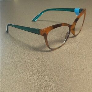 Foster Grant Tortoise and Teal Reading Eyeglasses +200 NWT